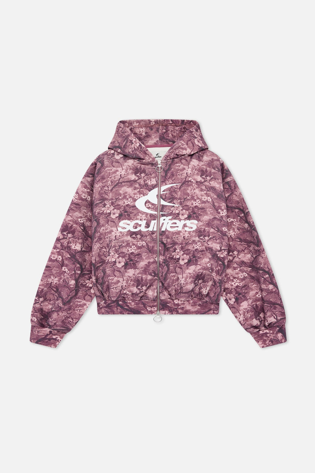 Real Flower Burgundy Zipper