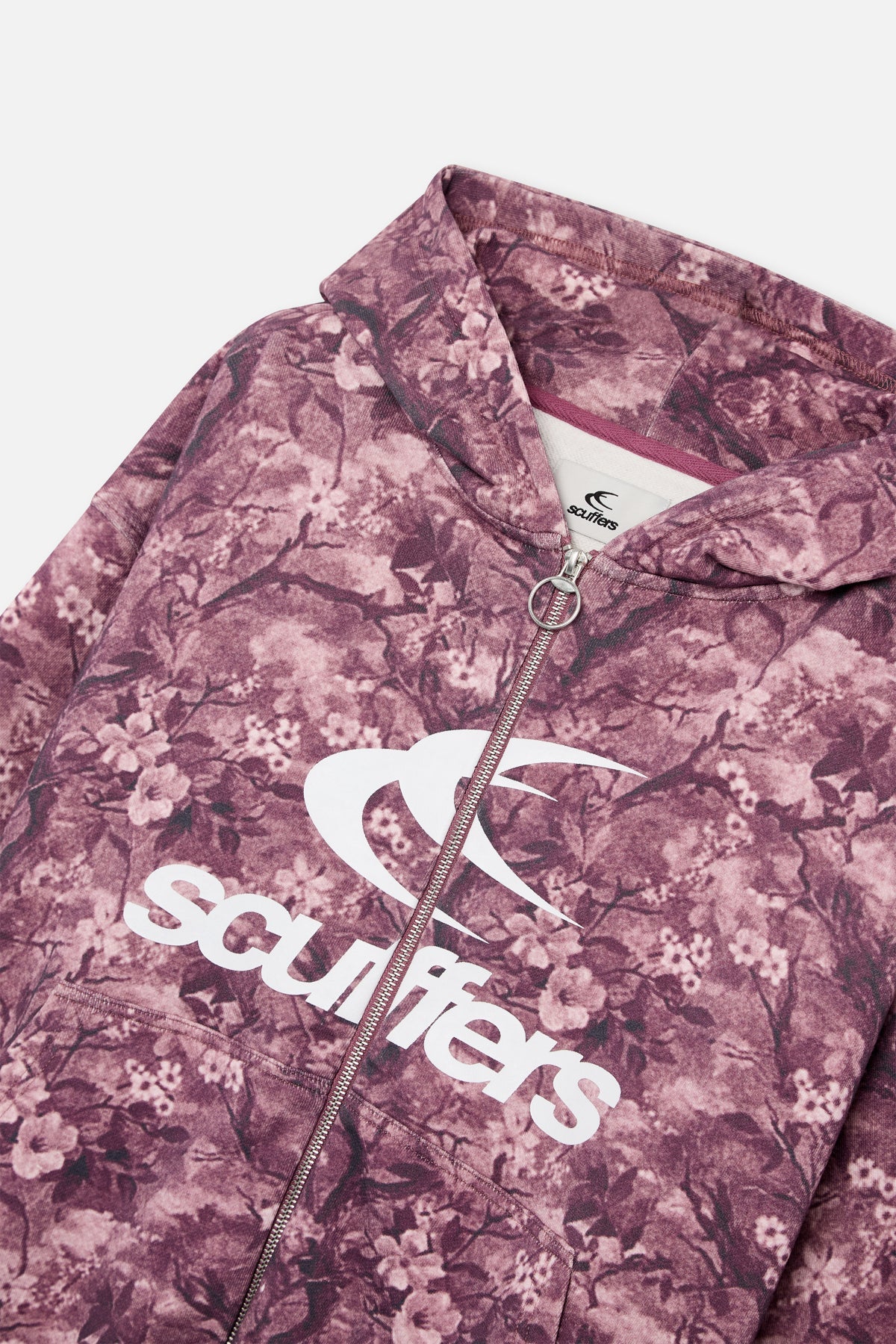 Real Flower Burgundy Zipper