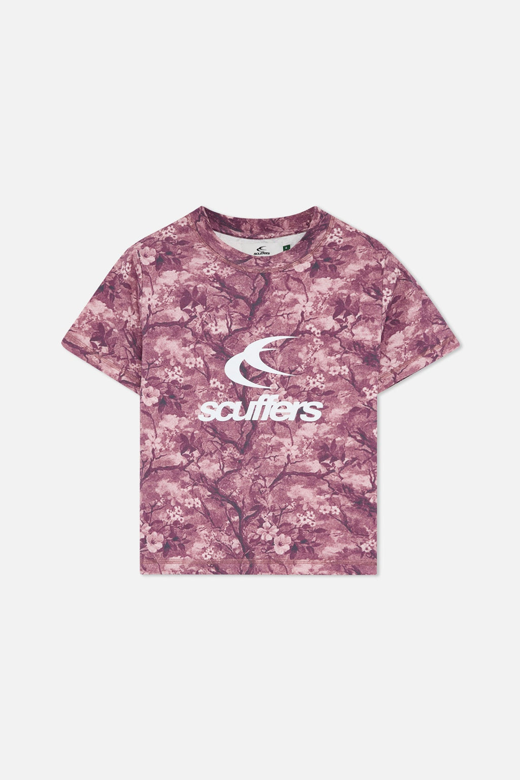 Real Flower Burgundy Fitted T-Shirt