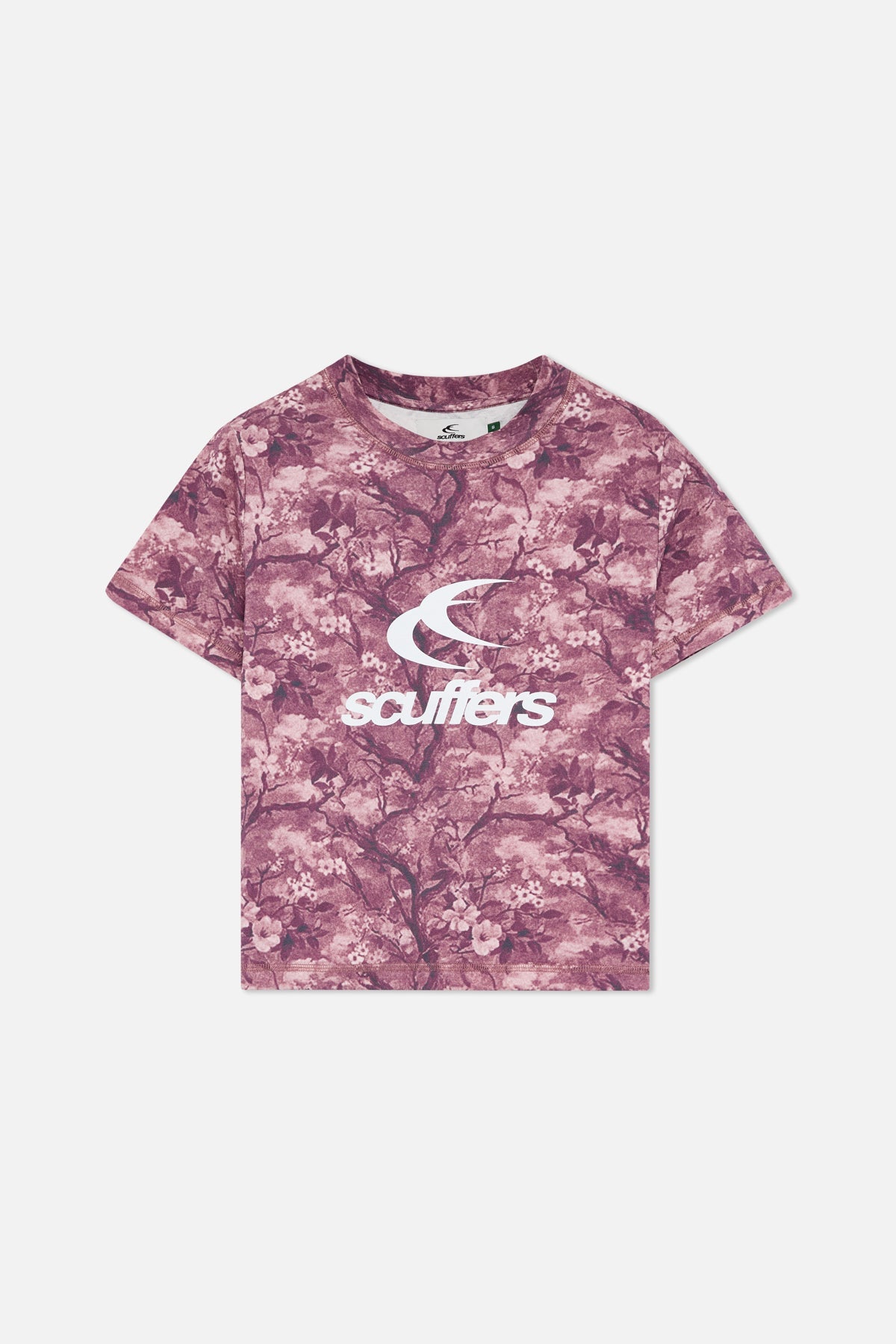 Real Flower Burgundy Fitted T-Shirt