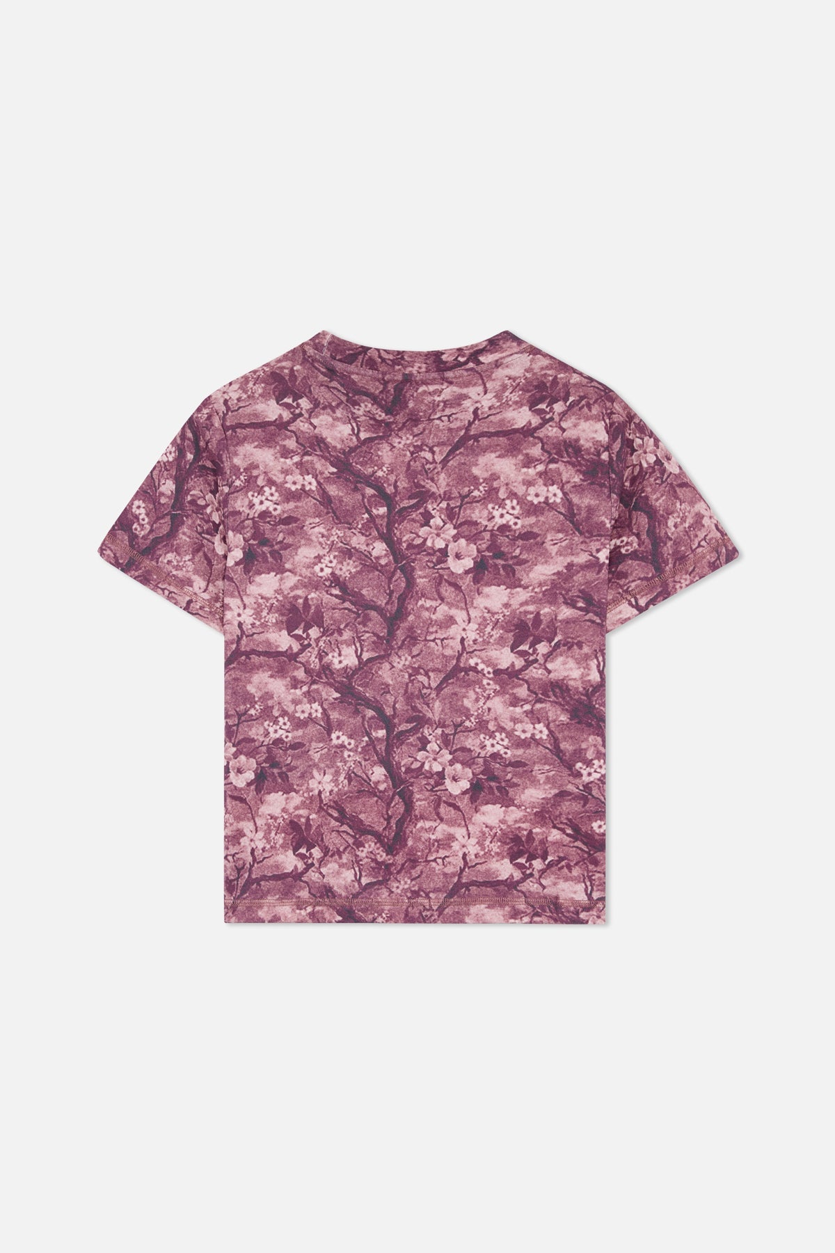 Real Flower Burgundy Fitted T-Shirt