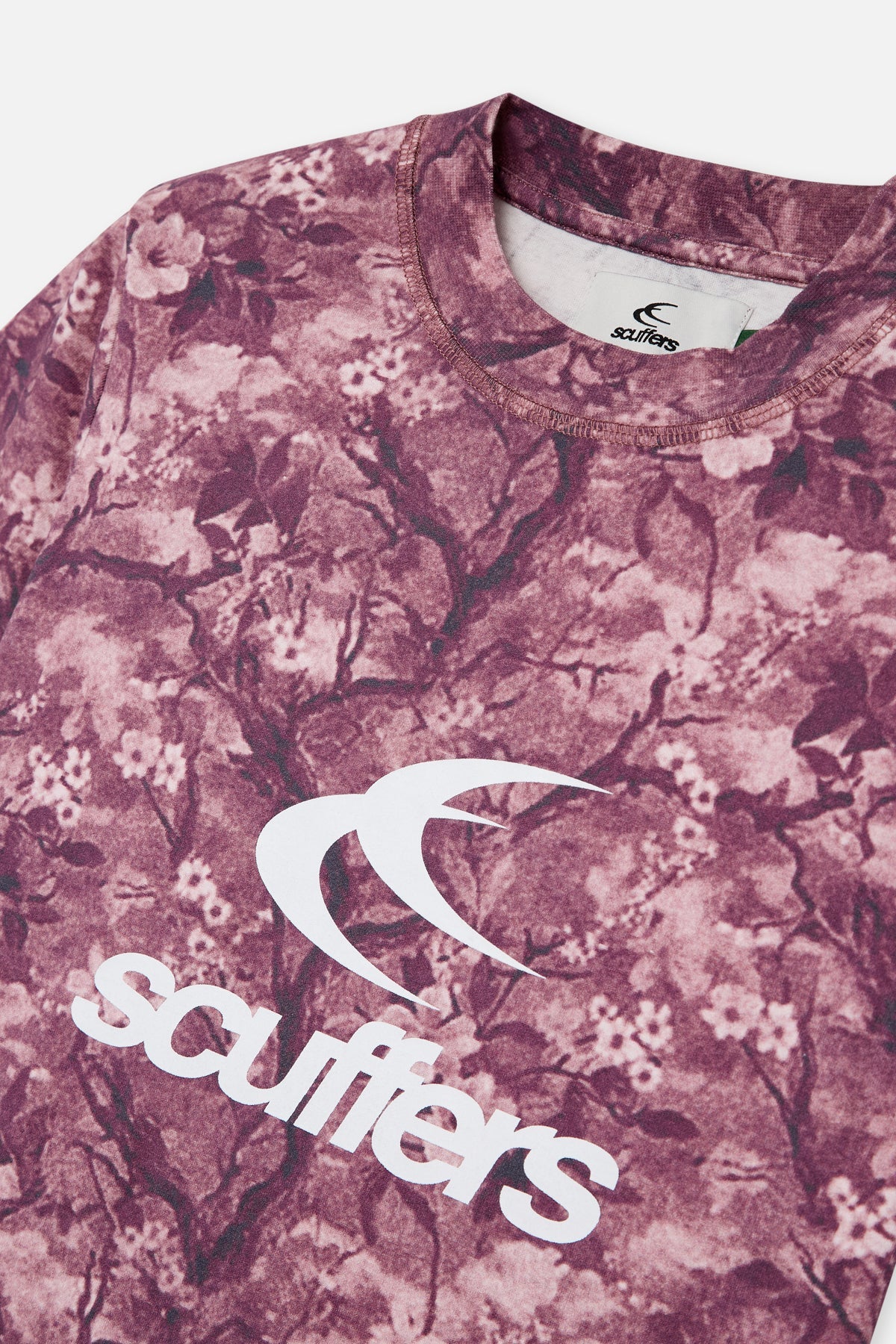 Real Flower Burgundy Fitted T-Shirt