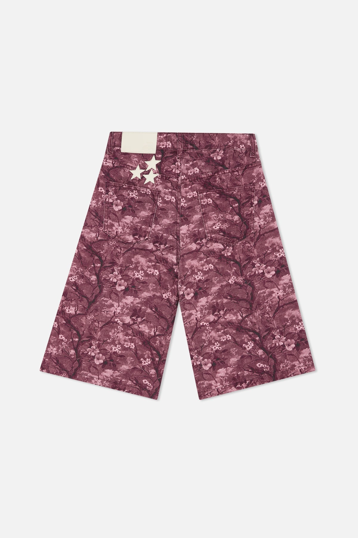 Real Flower Burgundy Jumbo Shorts