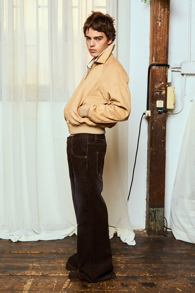 Suede Camel Raw Jacket