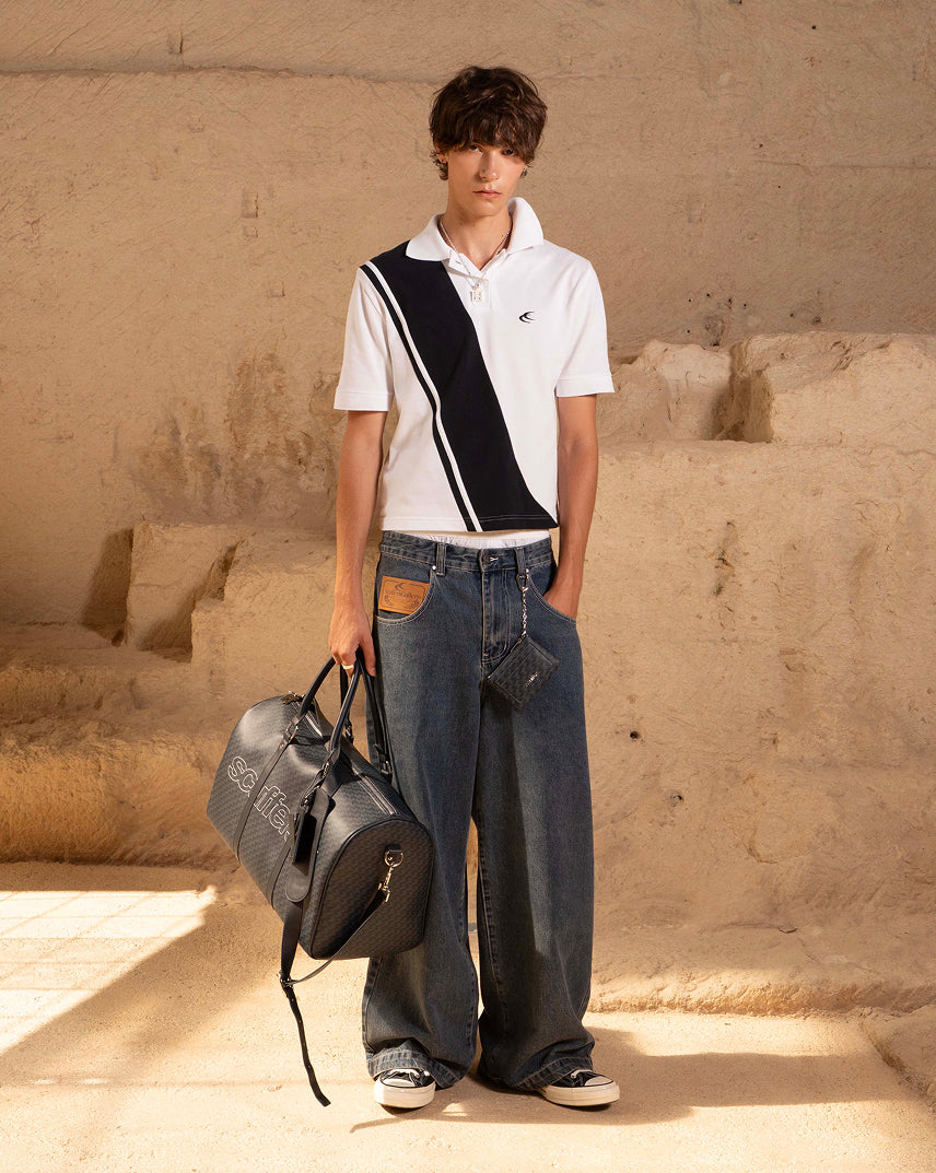 Monogram Navy Duffle Bag