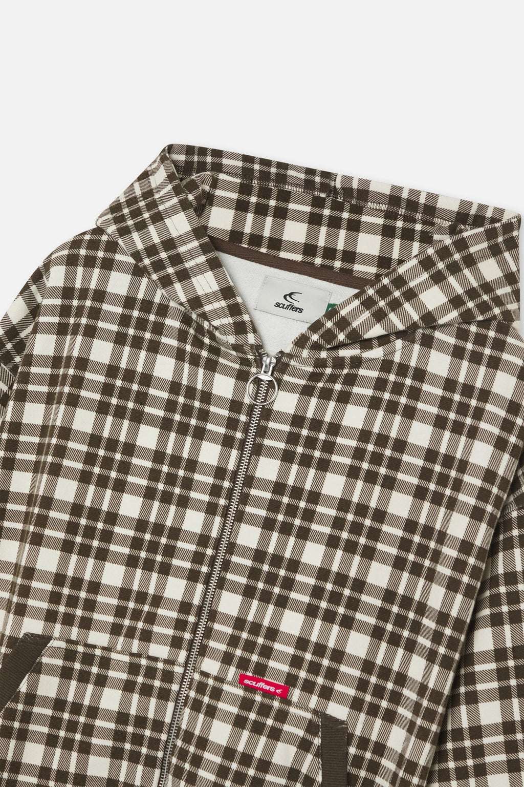 Scff Brown Checks Zipper