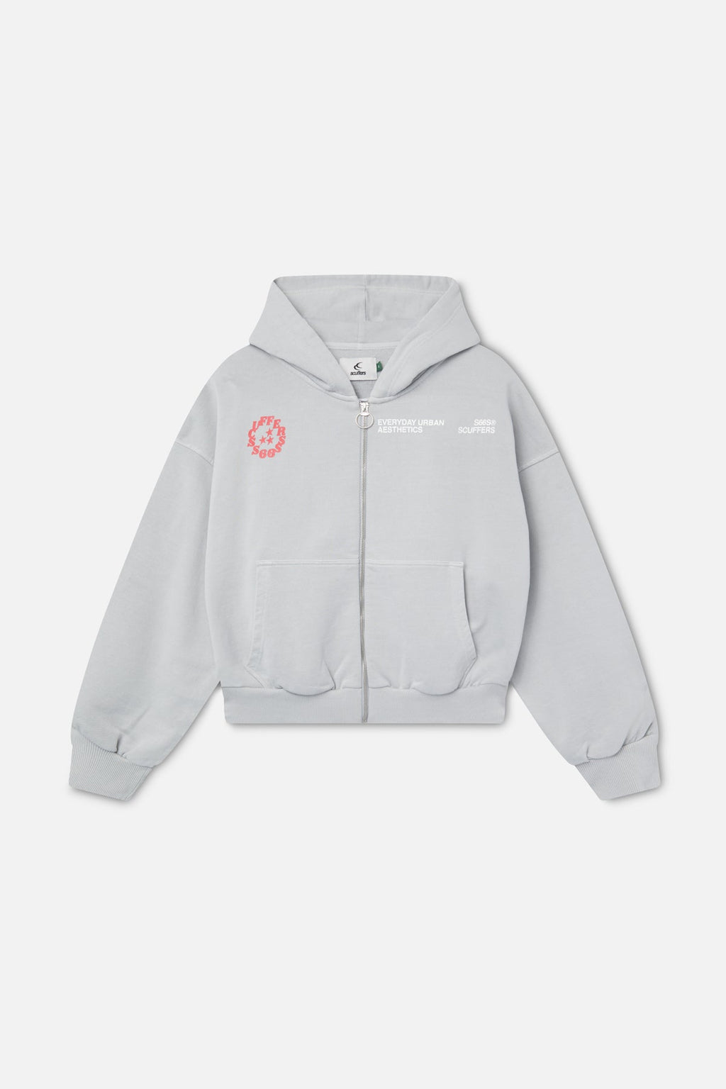 S66S Zipped Grey Hoodie