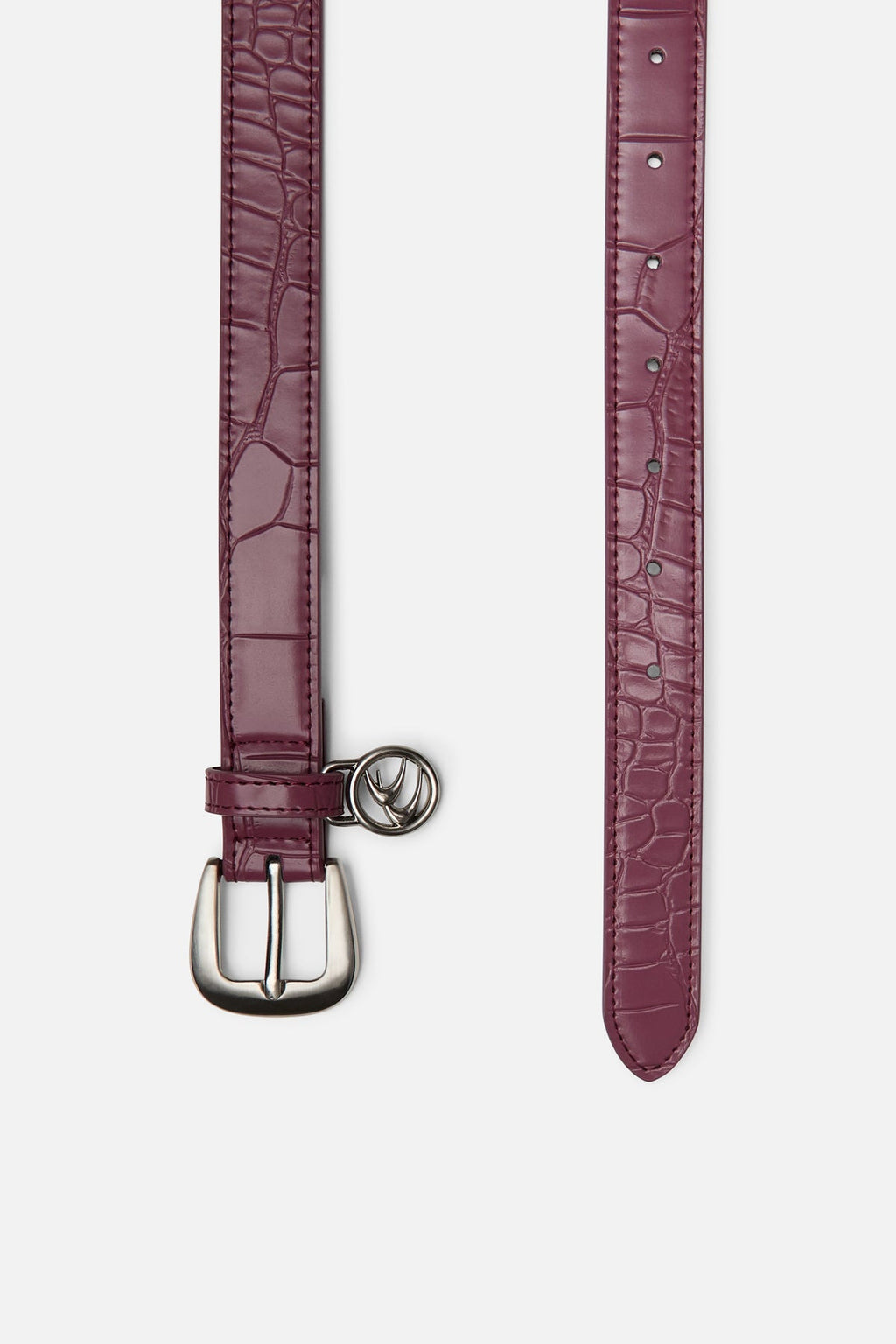 Slim Burgundy Belt