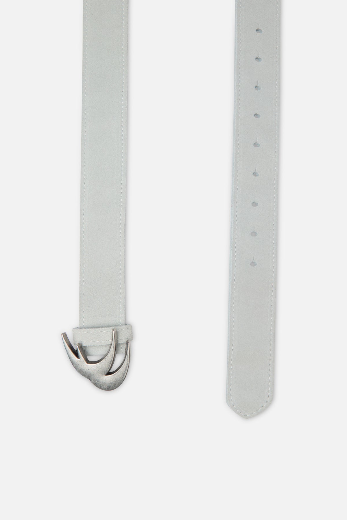 Suede White Belt