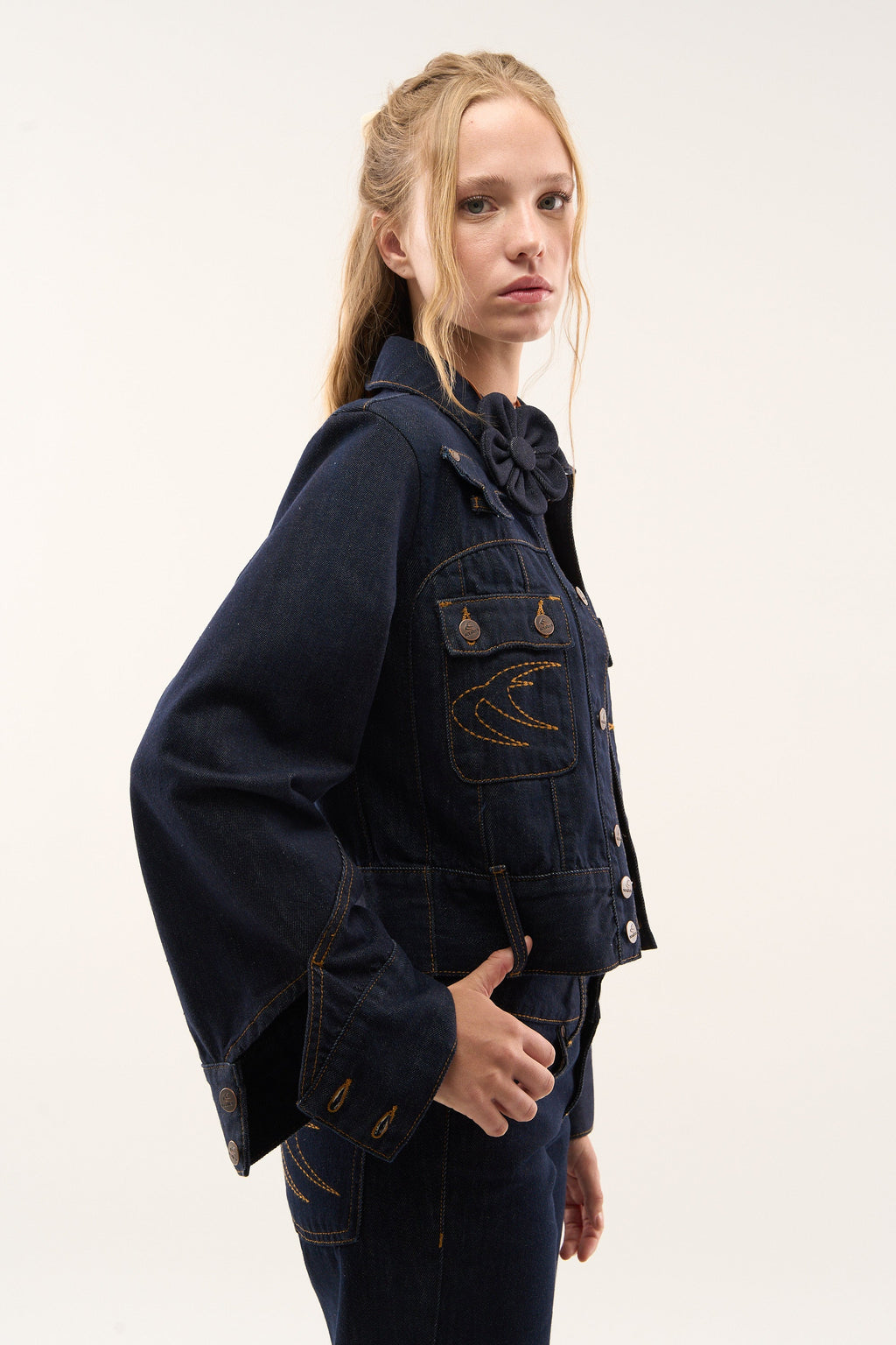 Marine Dark Blue Denim Jacket