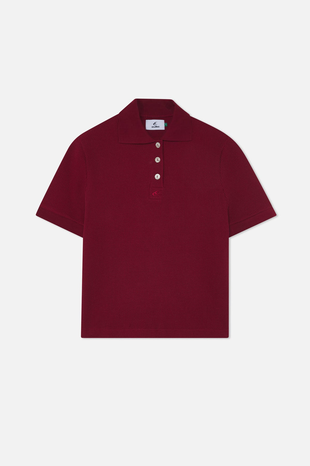 Waffle Burgundy Polo