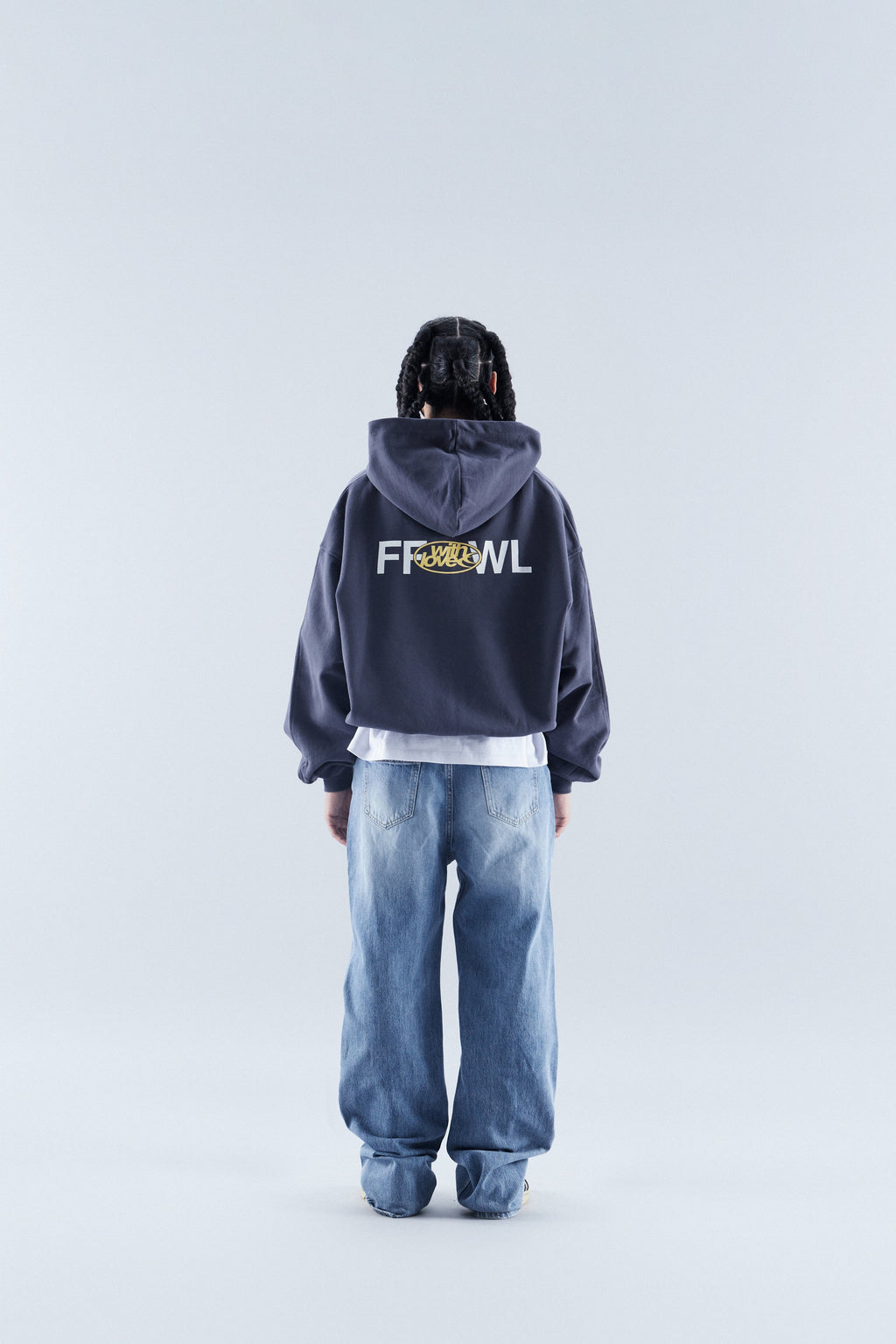 Caviar Navy Zipped Hoodie