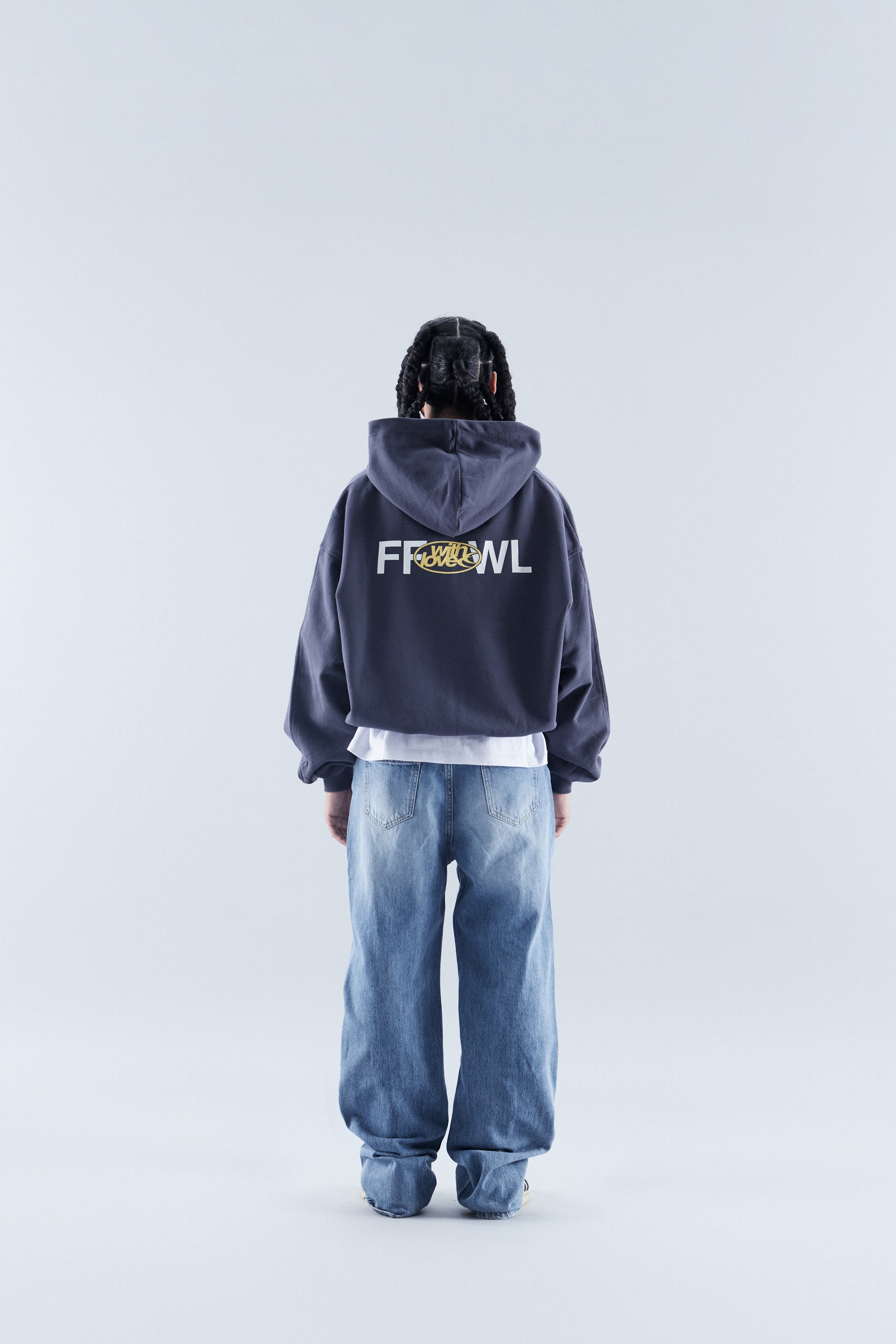 Caviar Navy Zipped Hoodie