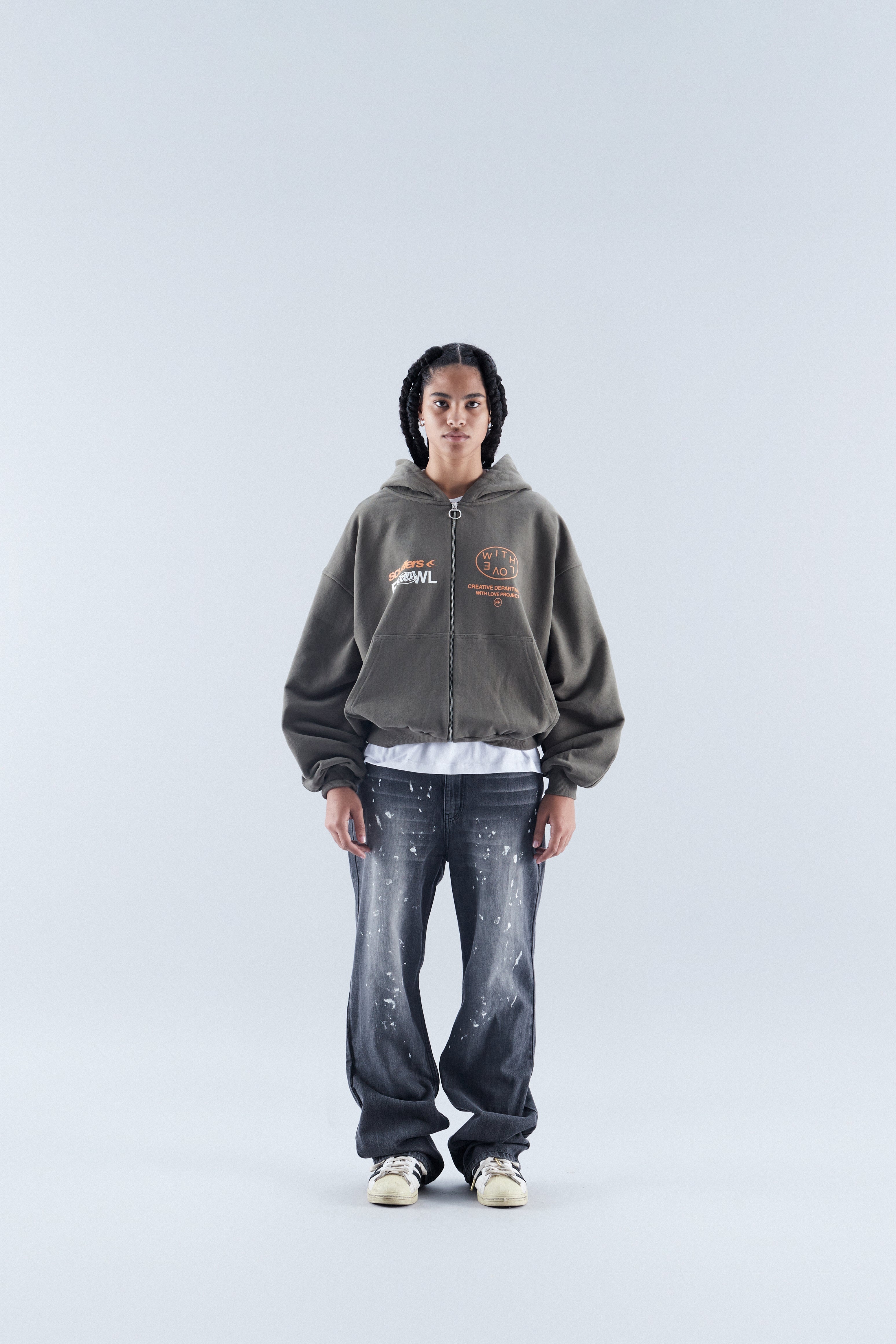 Caviar Olive Zipped Hoodie