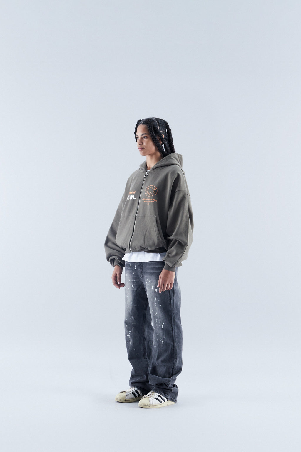 Caviar Olive Zipped Hoodie