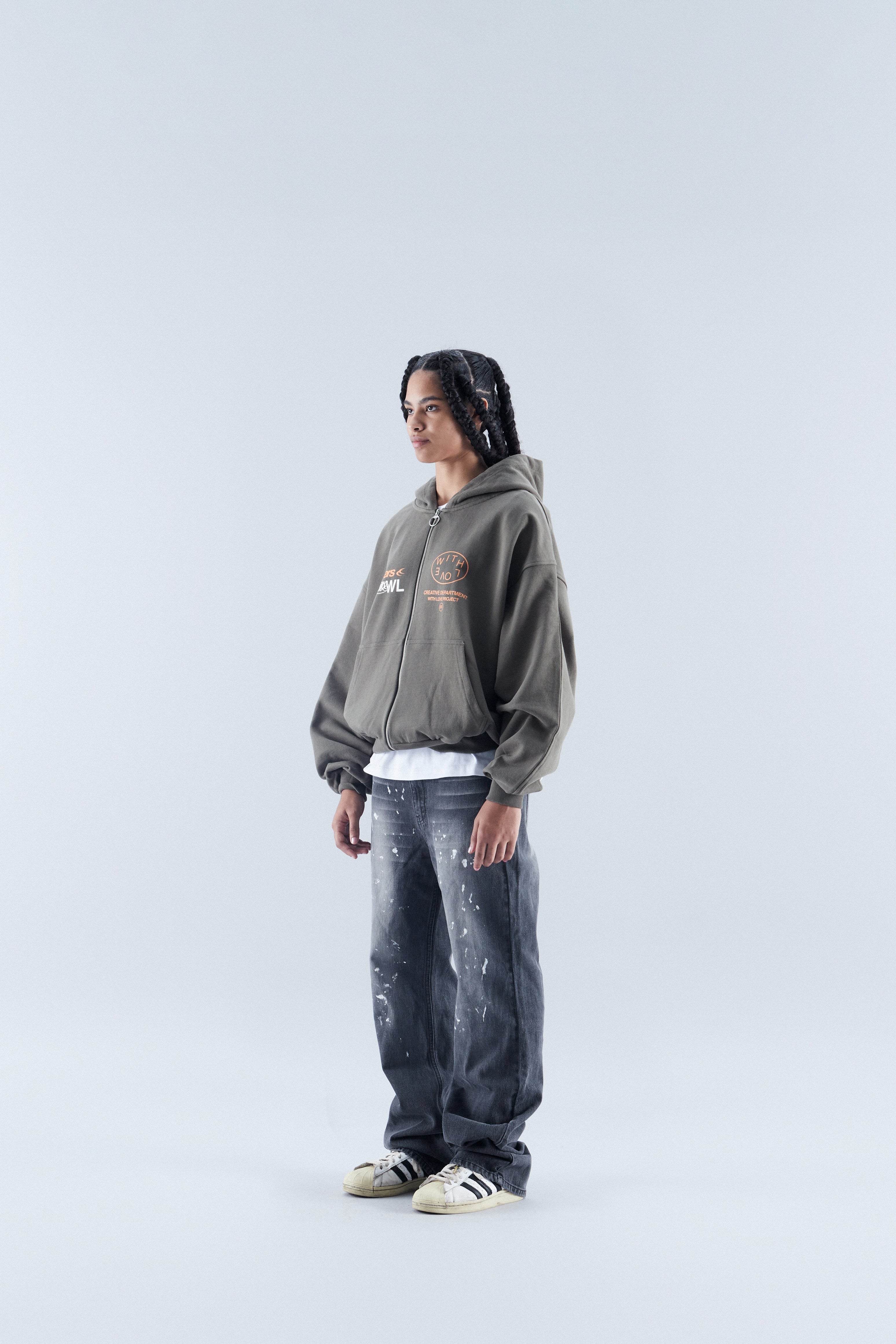 Caviar Olive Zipped Hoodie