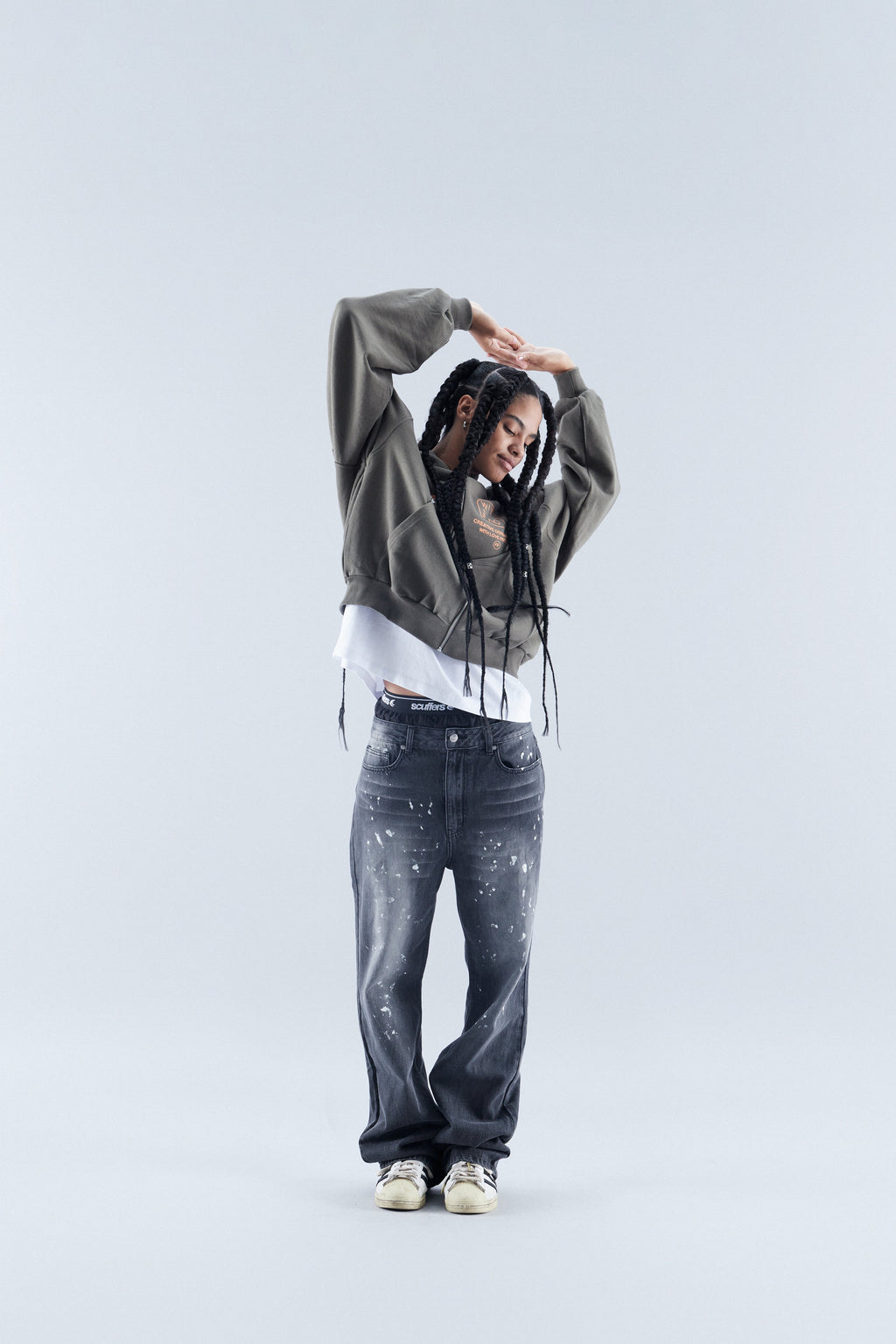 Caviar Olive Zipped Hoodie